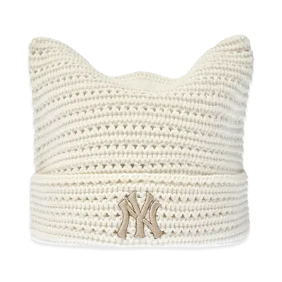 MLB Women's Summer Crochet Meowing Beanie "Cream"