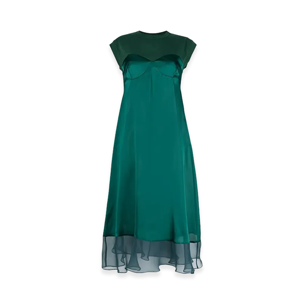 sacai Women's Dresses "Green"