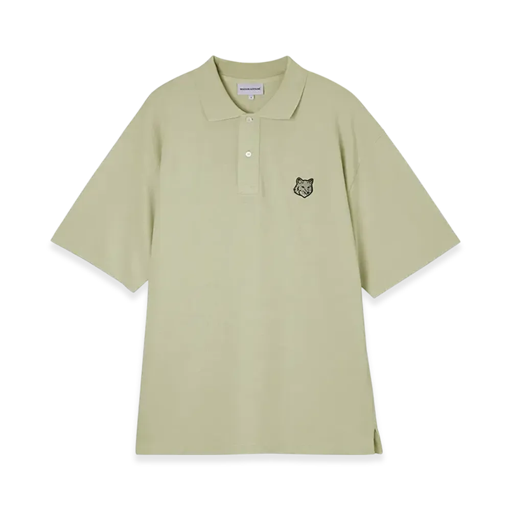 Maison Kitsune Bold Fox Head Patch Oversize Polo "Canvas"