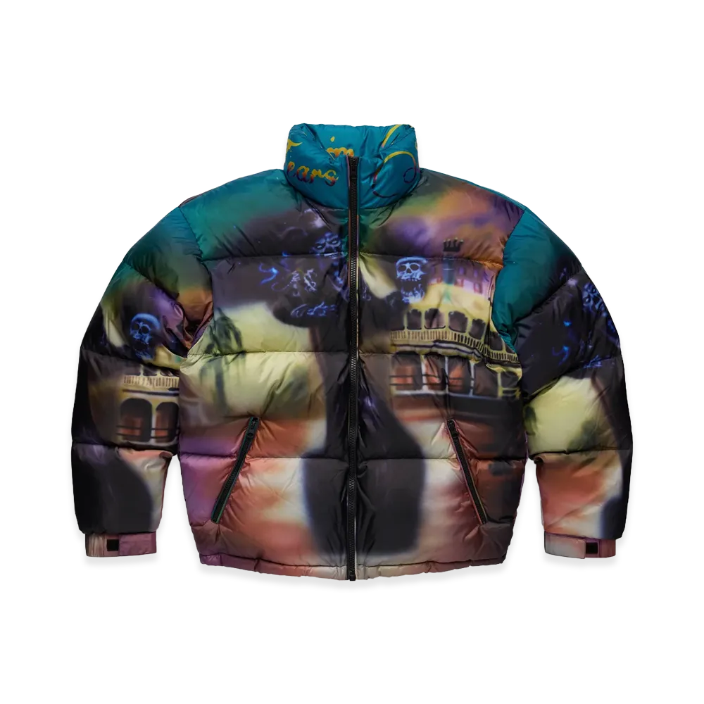 DENIM TEARS Spacebrat Baron Samedi Puffer Jacket "Black"