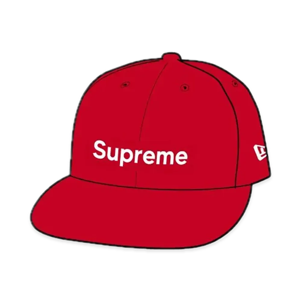 Supreme Brushed Wool Box Logo New Era "Red"