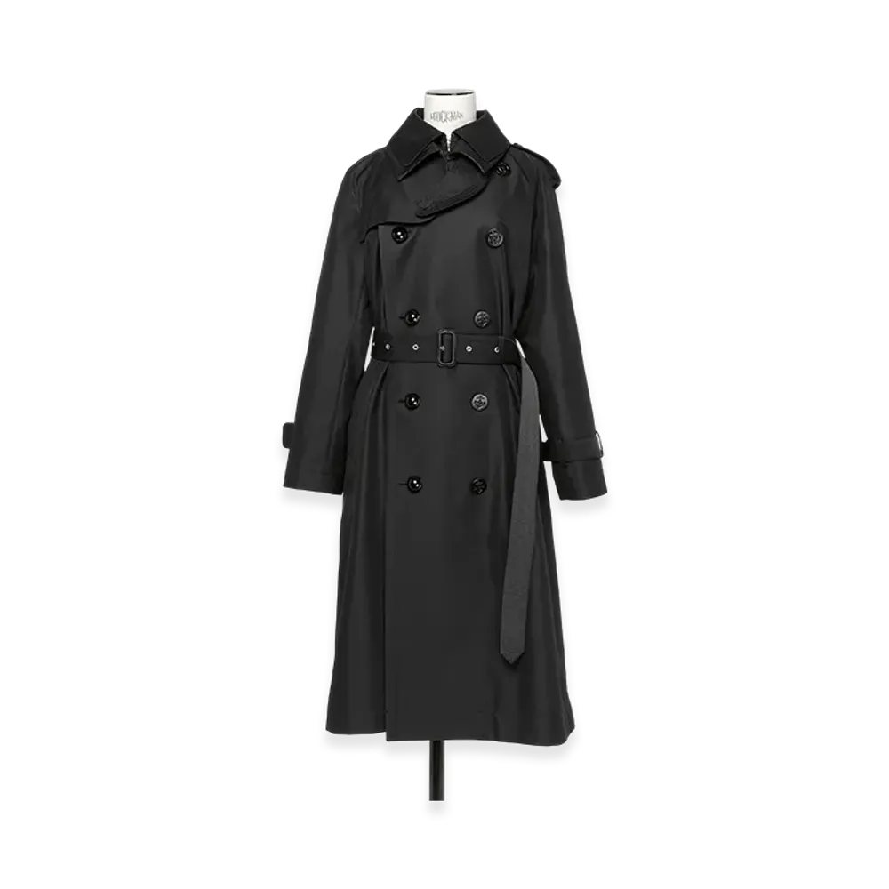 sacai Cotton Gabardine Coat "Black"