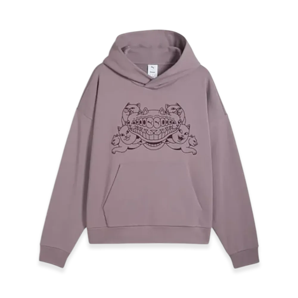 PUMA x RIPNDIP Unisex Boxy Graphic Hoodie "Plum Jam"