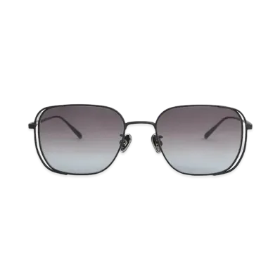 CHARLES & KEITH Metallic-Rim Rectangle Sunglasses "Noir"
