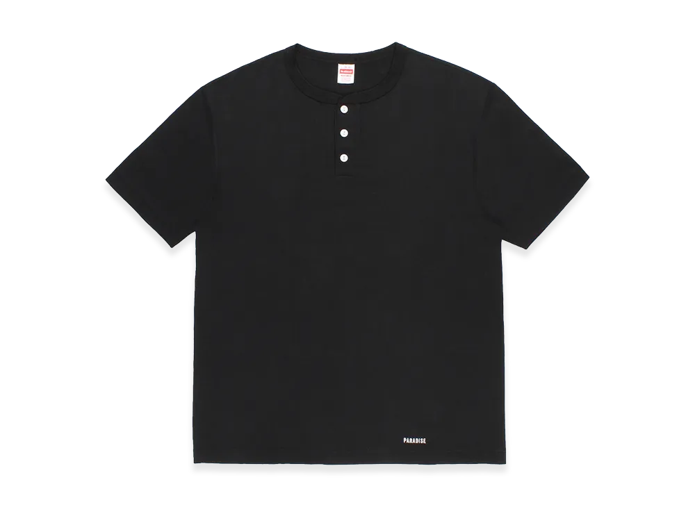 WACKO MARIA x Healthknit Henley Neck T-Shirt "Black"