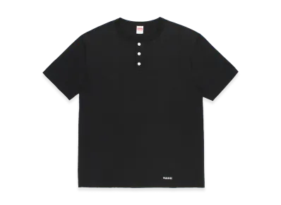 WACKO MARIA x Healthknit Henley Neck T-Shirt "Black"