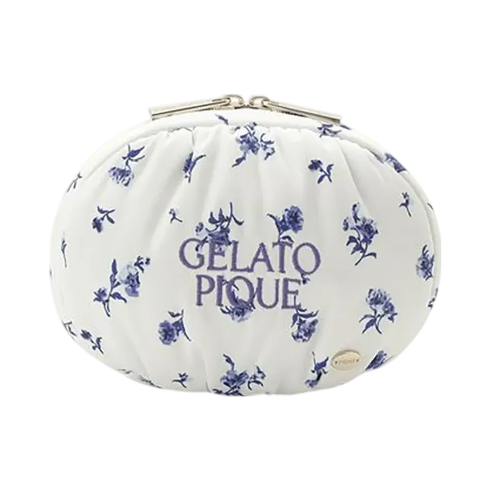 GELATO PIQUE Satin Logo Pouch "Off White"