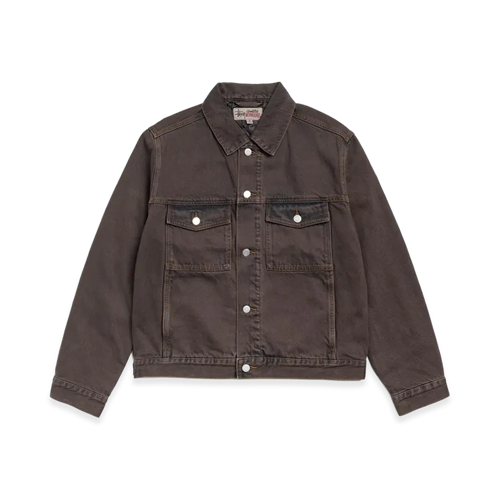Stussy Lined Denim Trucker Jacket "Resin Wash Brown"