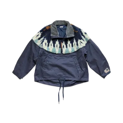 KAPITAL CHINO x BOA-FLEECE NORDIC ANOLAK "Navy"