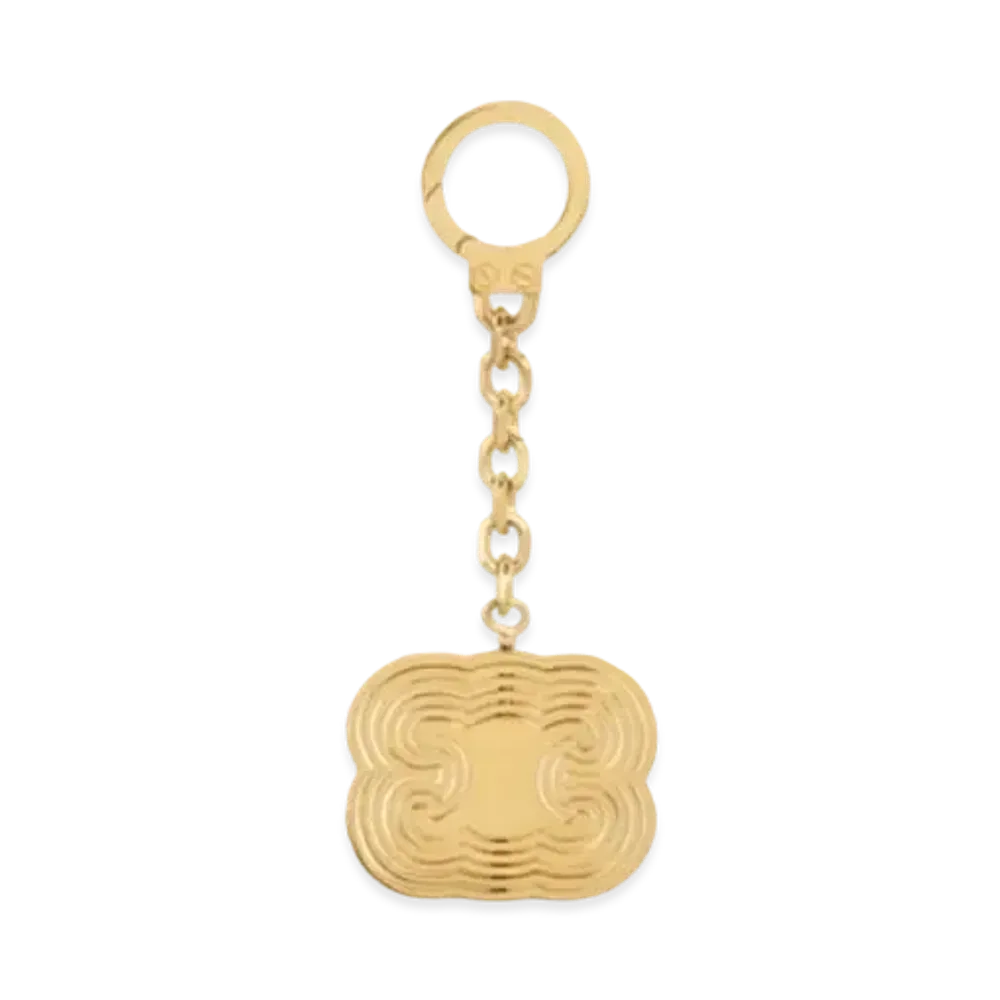 CELINE Triomphe Helix Charm In Brass "Gold"