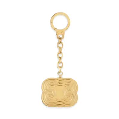CELINE Triomphe Helix Charm In Brass "Gold"