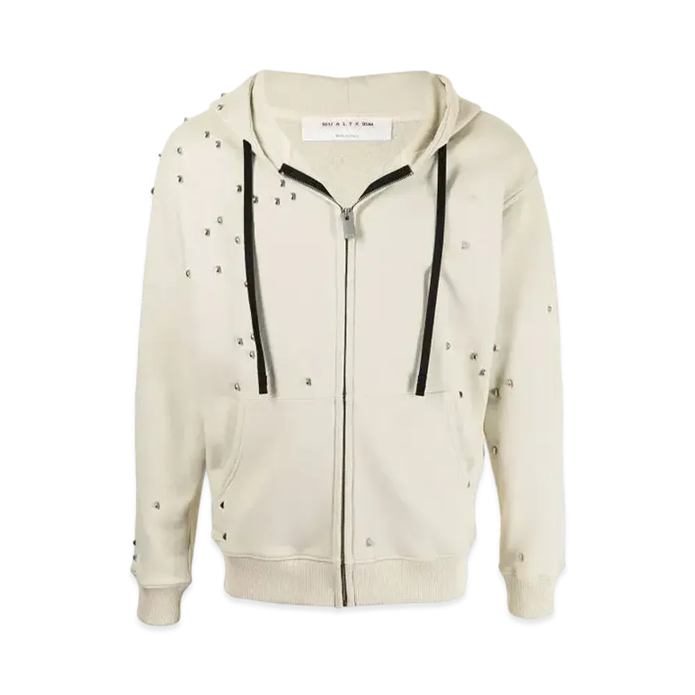 1017 ALYX 9SM Studded Zipped Hoodie "Beige"
