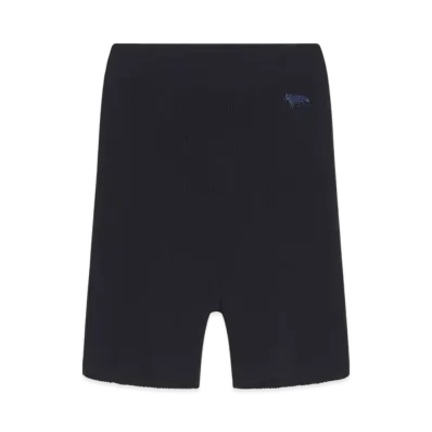 Maison Kitsune Baby Fox Patch Fine Rib Shorts "Navy"