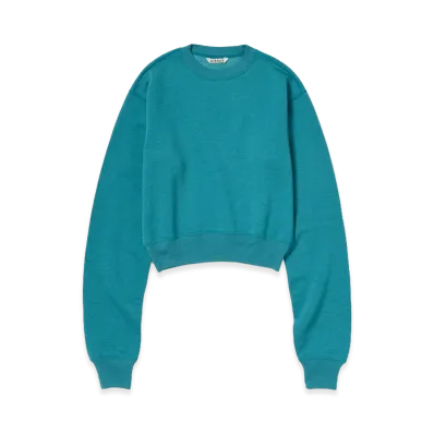 AURALEE Women's High-Twist Compact Sweat P/O "Top Blue"