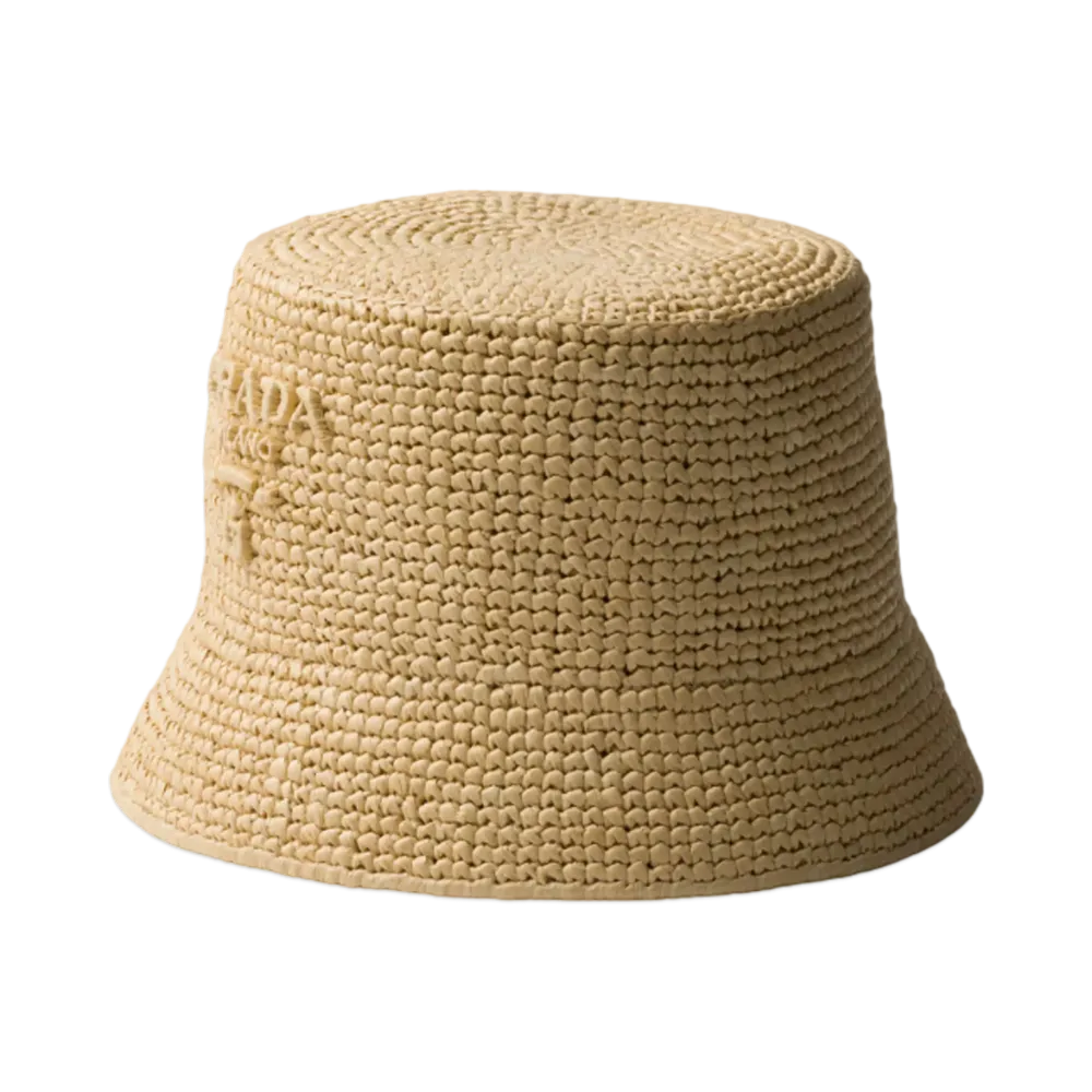 PRADA Crochet Bucket Hat "Natural"