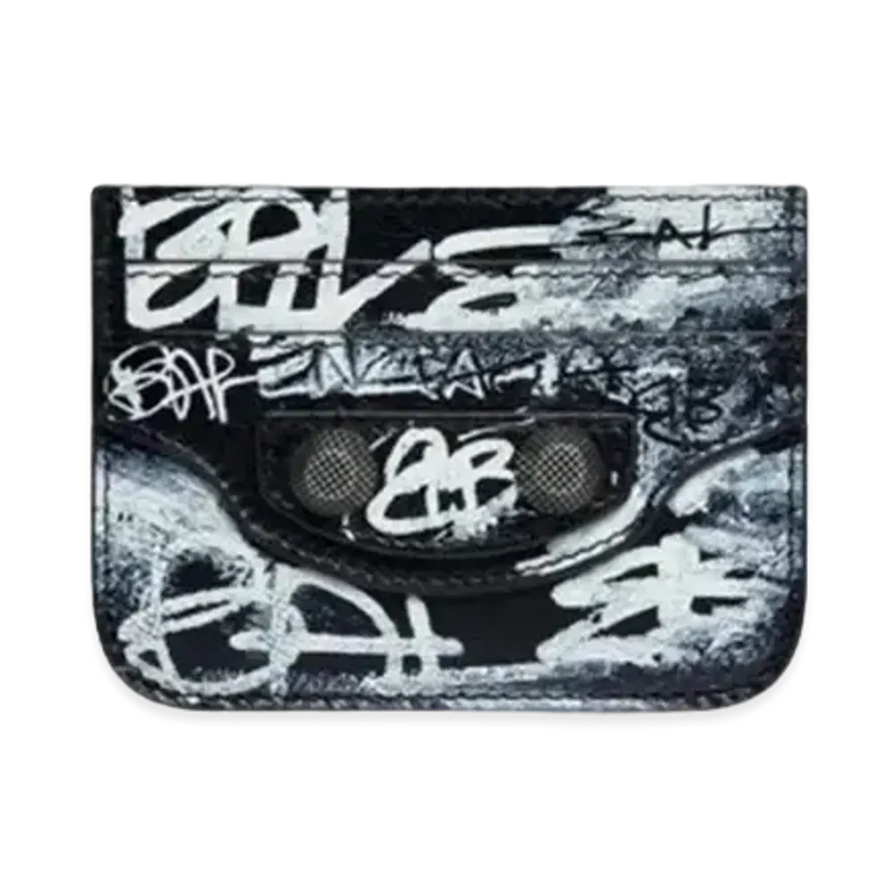 BALENCIAGA Le Cagole Card Holder Graffiti "Black"