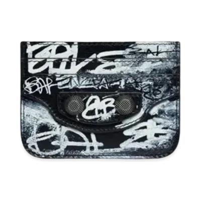 BALENCIAGA Le Cagole Card Holder Graffiti "Black"