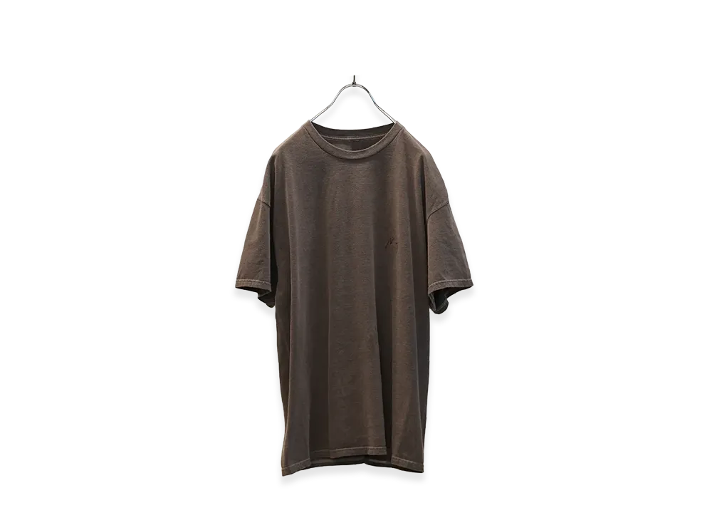 ANCELLM Dyed Embroidery T-Shirt "Brown"