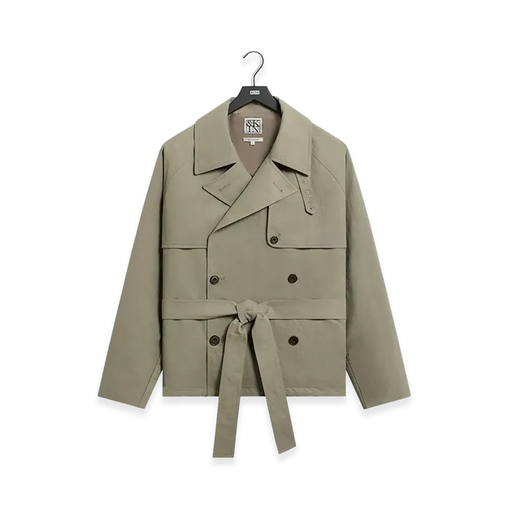 Kith &Kin Washed Twill Nikolai Cropped Trench "Scene"