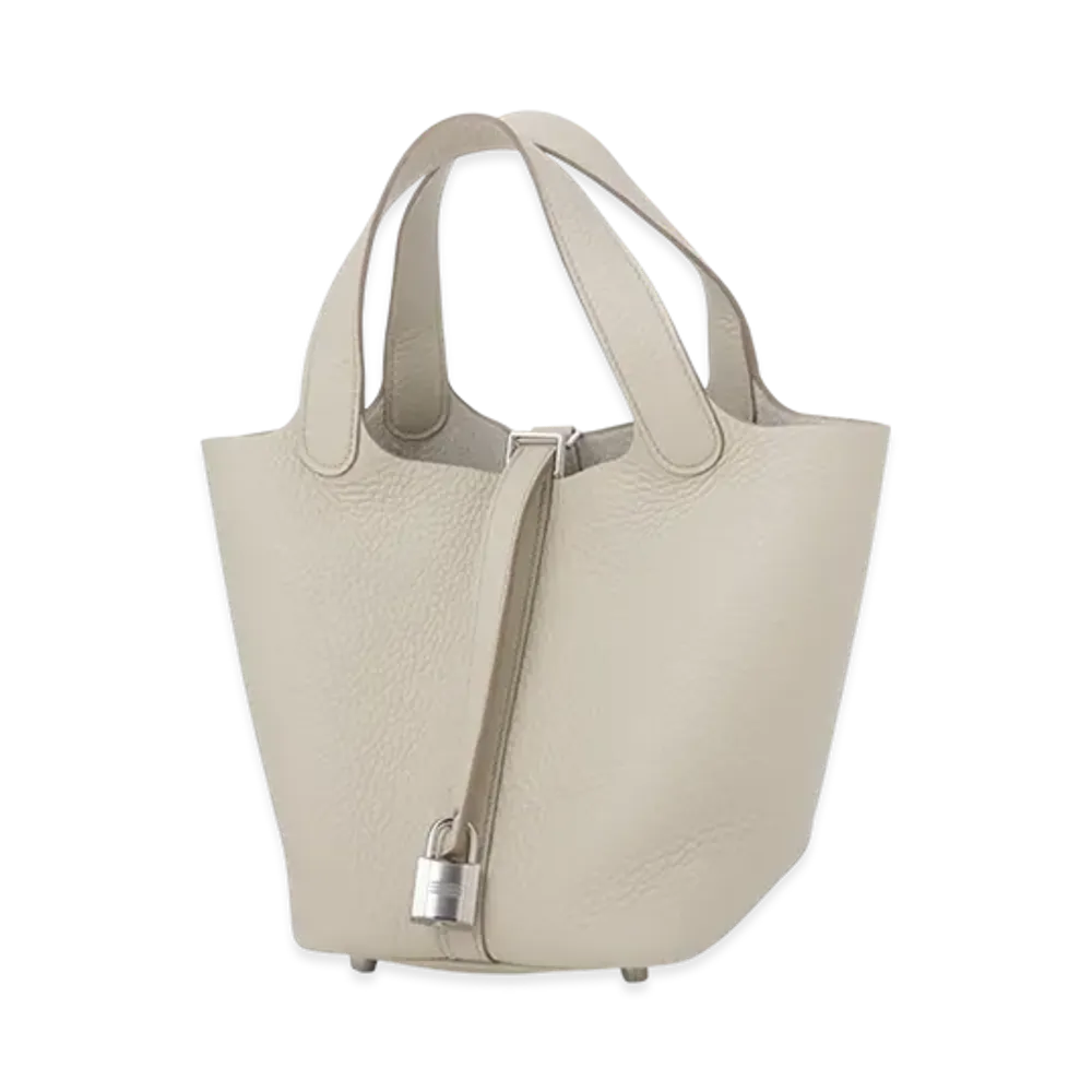 Hermes Picotin Lock 18/PM Taurillon Clemence "Beton"