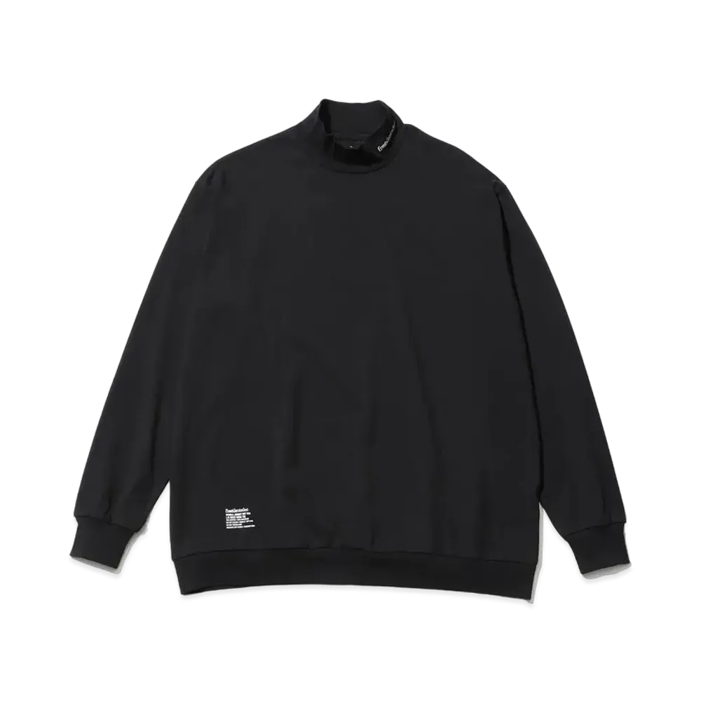 FreshServiceSport Double Jersey Dry Tech L/S Mock Neck Tee "Black"