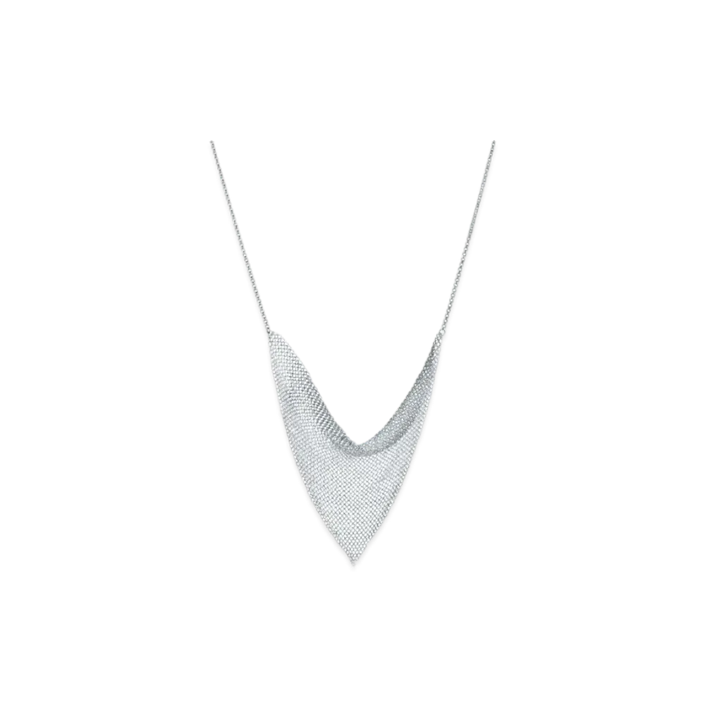 Tiffany & Co. Elsa Peretti Mesh Triangle Necklace "Silver"