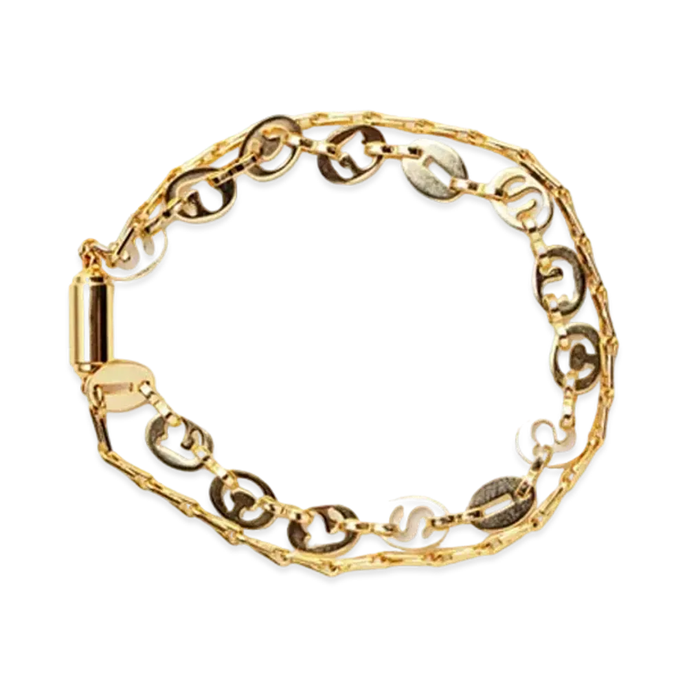 sacai Logo Anchor Chain Bracelet "Gold"