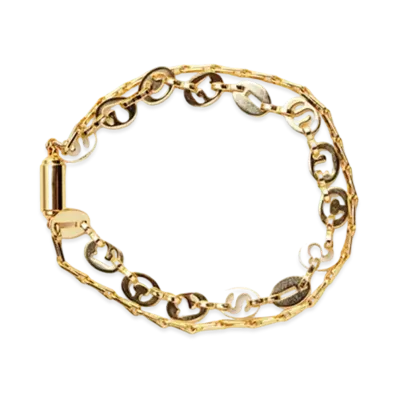 sacai Logo Anchor Chain Bracelet "Gold"