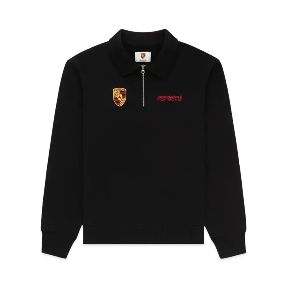 Aime Leon Dore x Porsche 993 Turbo Mechanic Quarter Zip Pullover "Black"