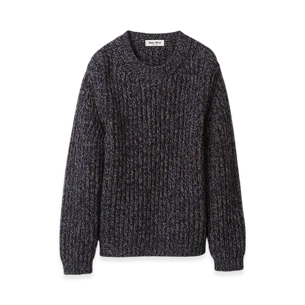 MIU MIU Women's Wool Sweater "Navy"