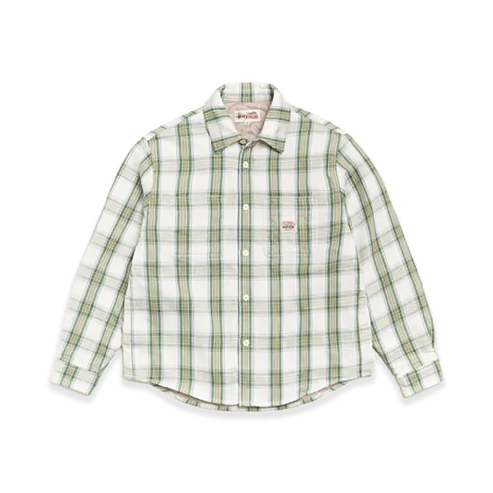 Stussy Lau Plaid Shirt Jacket "Off White"