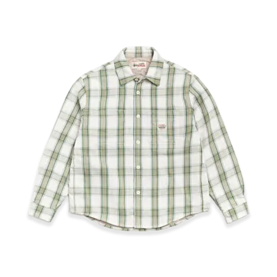 Stussy Lau Plaid Shirt Jacket "Off White"