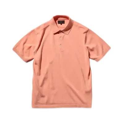 BEAMS Knit Polo 12G "Pink"