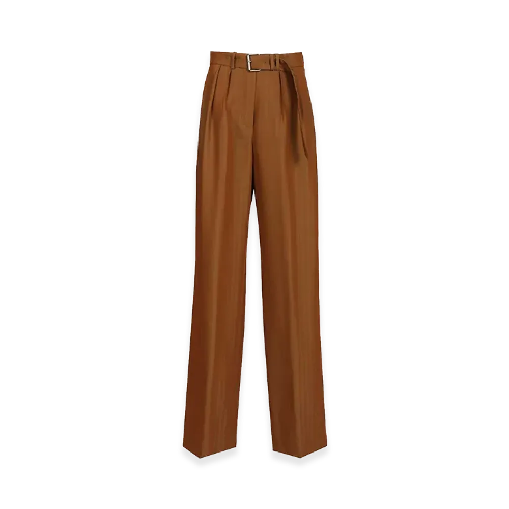 DRIES VAN NOTEN Women's Wide-Leg Trousers "Brown"