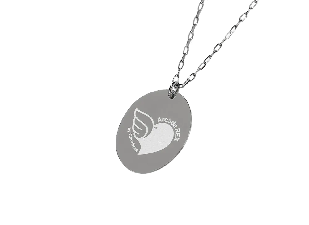 Arcade REX by ChroNoiR \ Chross Heart Necklace "NICKEL"