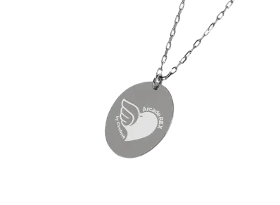 Arcade REX by ChroNoiR \ Chross Heart Necklace "NICKEL"