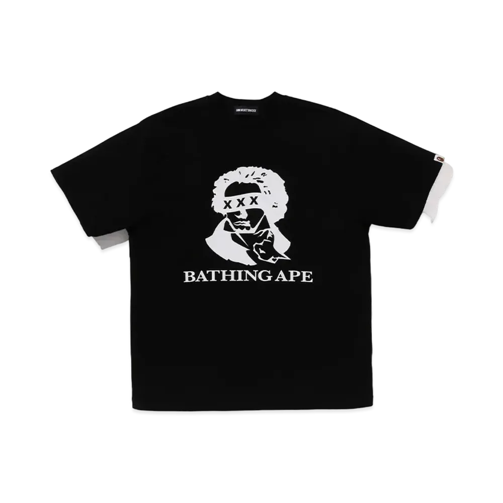 A BATHING APE x GOD SELECTION XXX Beethoven Tee "Black"
