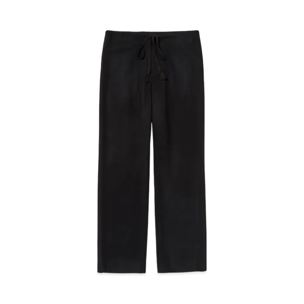 AURALEE Airy Smooth Cashmere Drawstring Pants "Black"