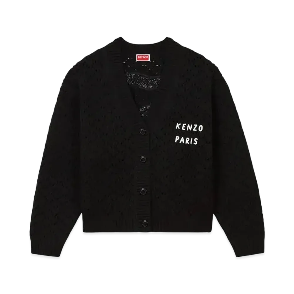 KENZO 'Lunar New Year' Embroidery Wool Cardigan "Black"
