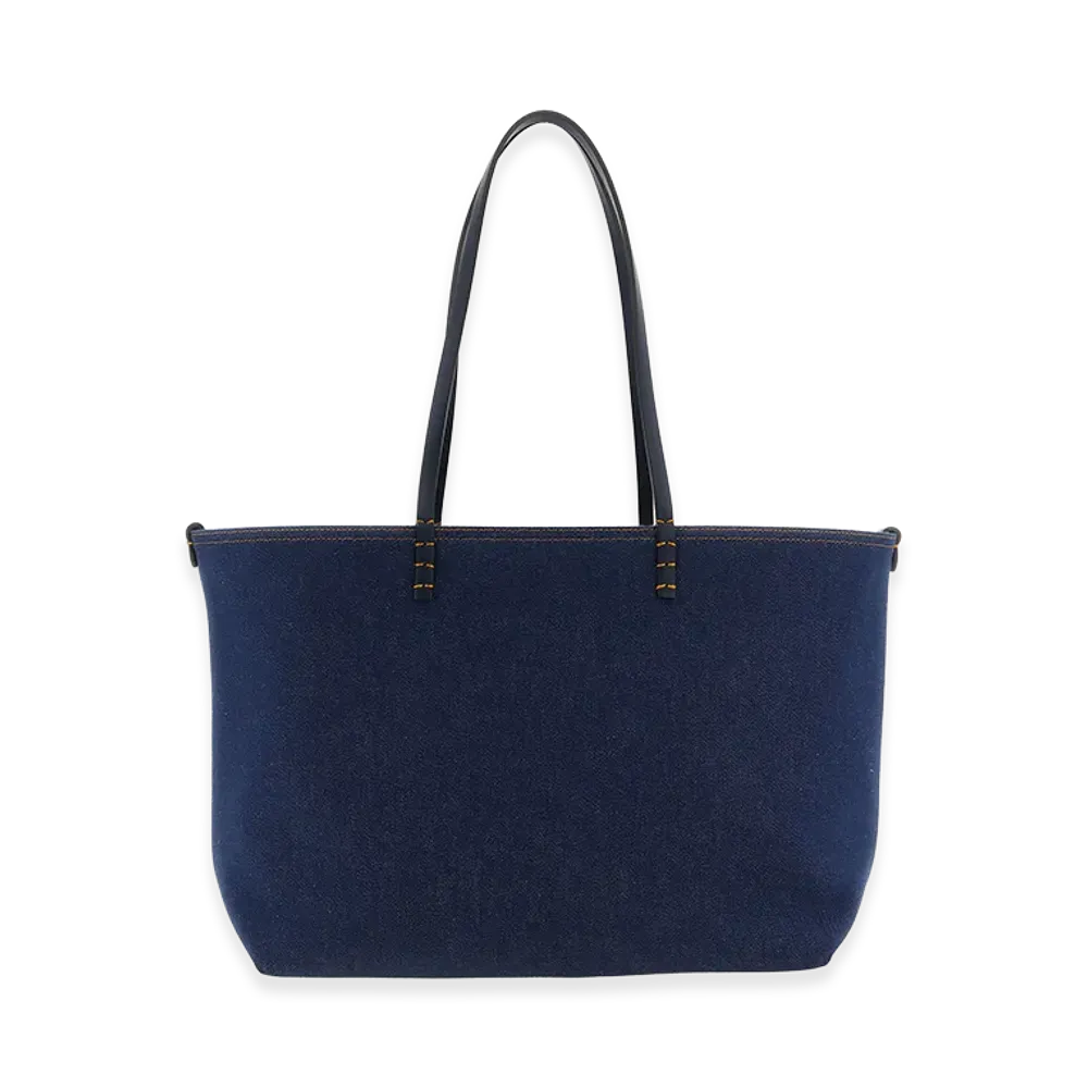 FENDI Women's Roll Medium Reversible Shopping Bag "Blue"
