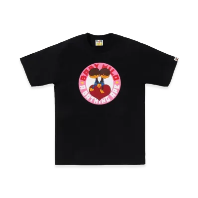 A BATHING APE Heart Baby Milo Tee "Black"