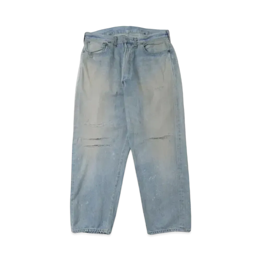 A.PRESSE No.37 Washed Wide Denim Pants "Bleach"