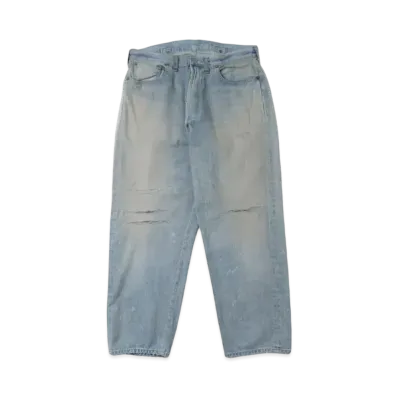 A.PRESSE No.37 Washed Wide Denim Pants "Bleach"
