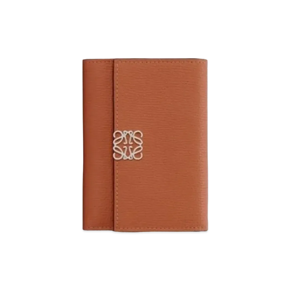 LOEWE Anagram Vertical Wallet Small Pebble Grain Calf "Tan"