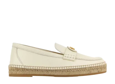 Valentino Garavani Women's White Leather Vlogo Signature Espadrilles "White"