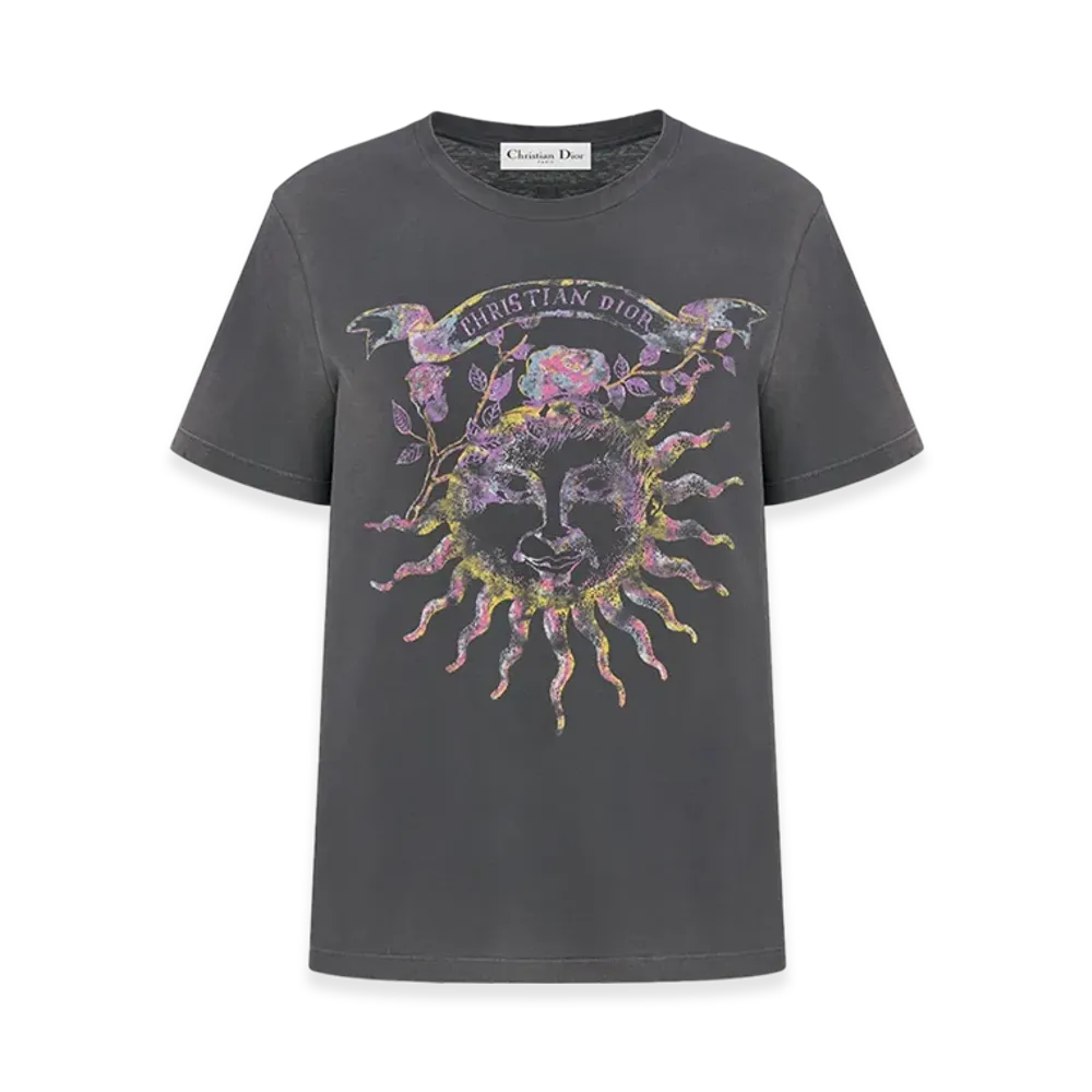 Dior Women's T-Shirt Linen Jersey "Black"