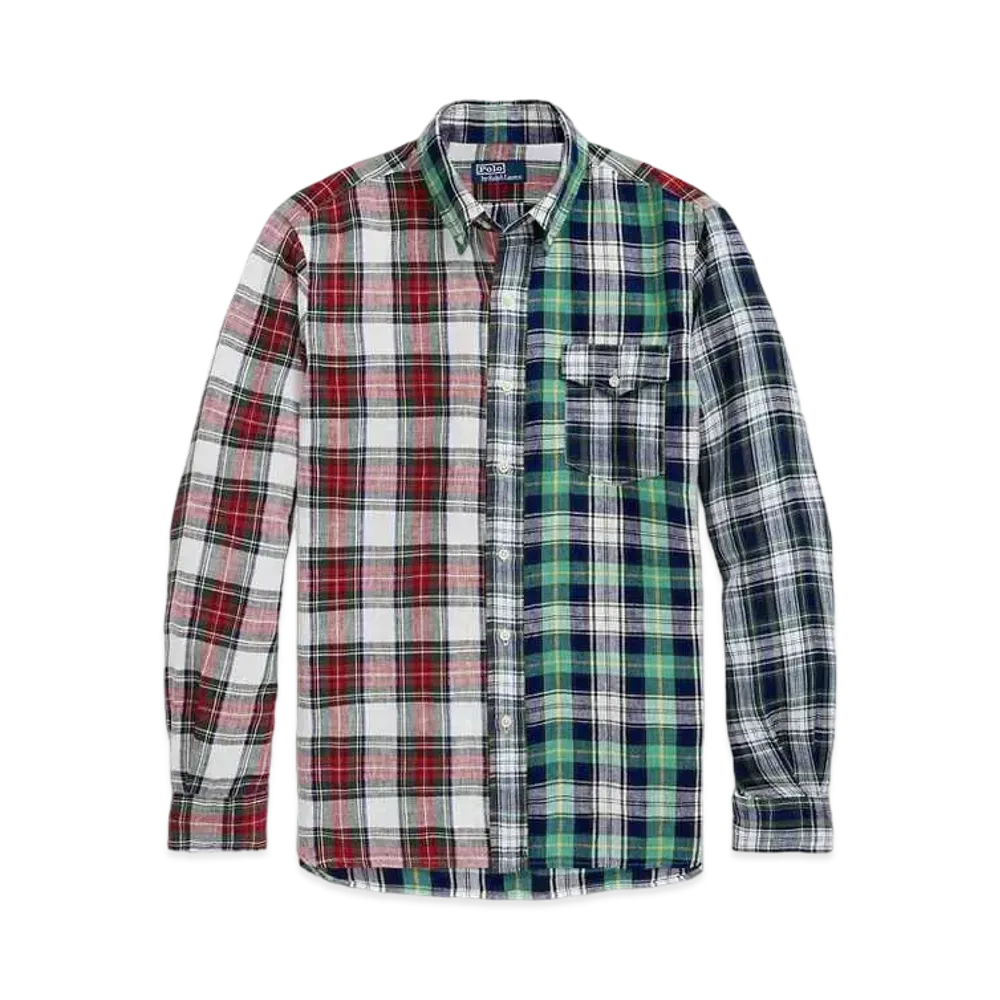 Polo Ralph Lauren Classic Fit Check Linen Fan Shirt "Multi"