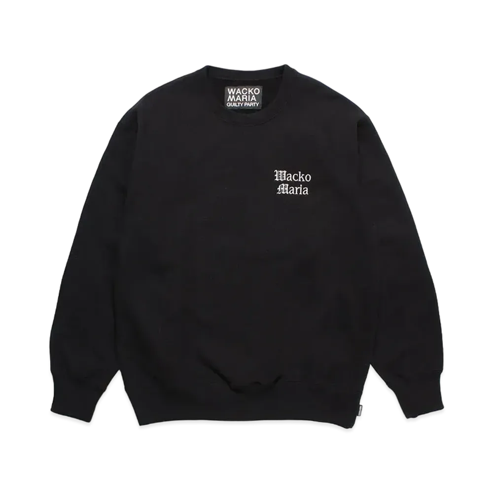 WACKO MARIA Heavy Weight Crew Neck Sweat Shirt "Black"