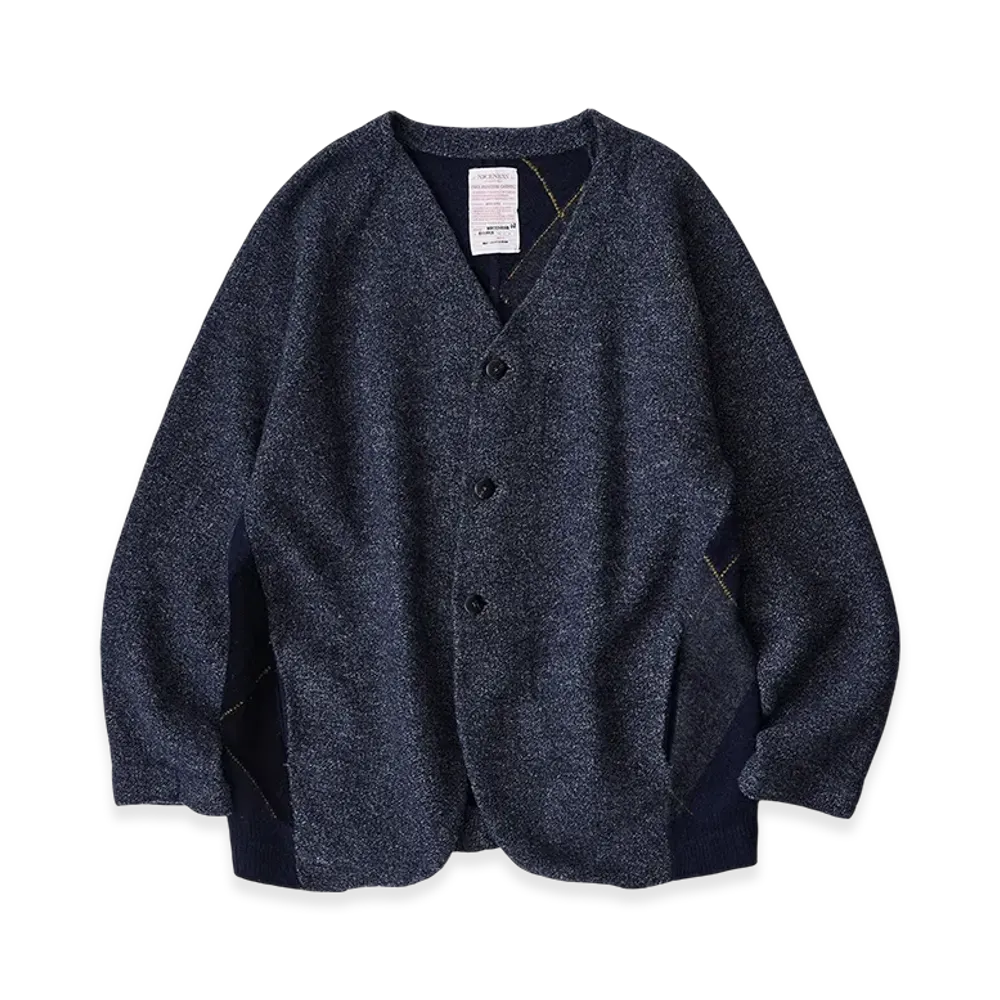 NICENESS Blossom Felted Knit Jacket "Navy"