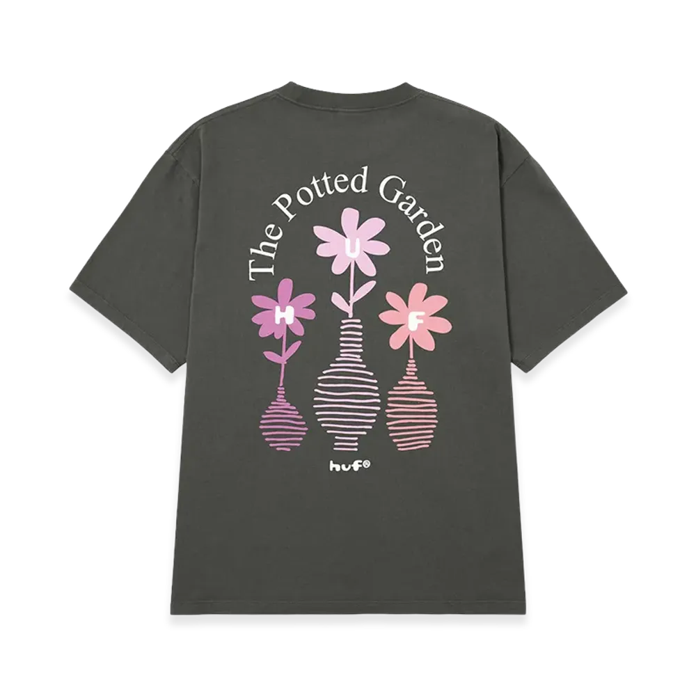 HUF The Potted Garden Tee "Charcoal"